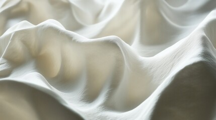 Scrambled tissue paper folds and crinkles, soft shadows, chaotic texture. AI generated  