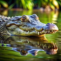Fototapeta premium crocodile in water