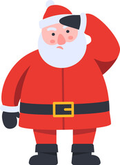 Santa Claus icon. Santa Claus is looking out.