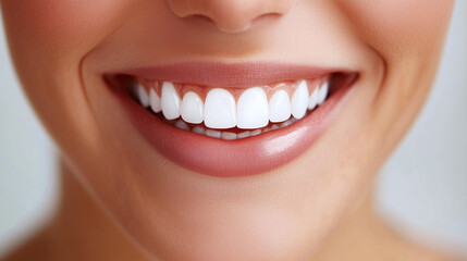 Obraz premium Close up on a woman with a white smile
