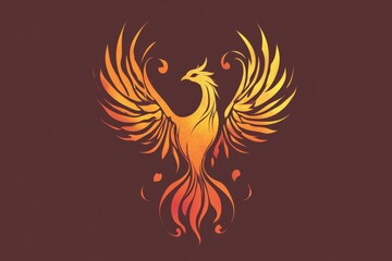 Naklejka premium Phoenix Silhouette. Bundle of Phoenix Bird Svg, Wings Rise and Tribal Firebird Svg