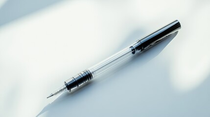 Fototapeta premium Diabetes test kit with insulin pen on a clean, neutral background, plenty of copy space for World Diabetes Day messages