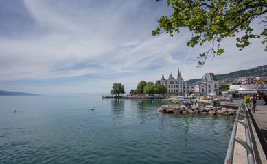 Vue du lac Léman à Vevey