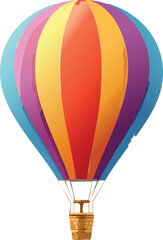Obraz premium colorful hot air balloon vector isolated