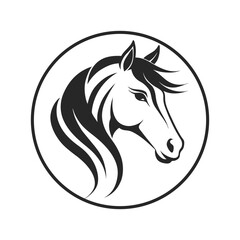 Elegant Horse Head Silhouette Vector for Logos and Artistic Designs. © fazlay907