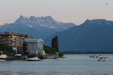 Vue de Montreux et du lac Léman