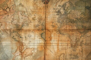 Fototapeta premium Old Maps vintage map backgrounds paper.