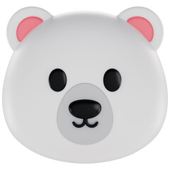 Animoji Polar Bear Emoji 3D Icon © FernandoMejia08