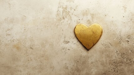 Minimalist heart symbol on a plain surface, simple and warm World Kindness Day concept with copy space