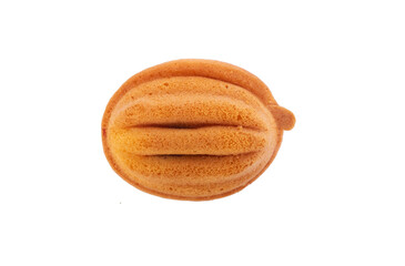 Sweet Egg Sponge muffin cake, Egg cake on white background.