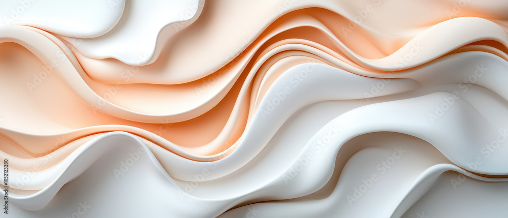 Aufkleber soft waves of muted tones create serene and minimalist pattern, perfect for modern design projects. 