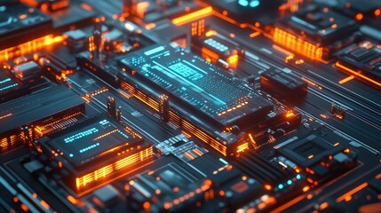 Obraz premium Close-up of turntable controls under neon lights as DJ mixes music in a bustling nightclub with dynamic crowd energy.