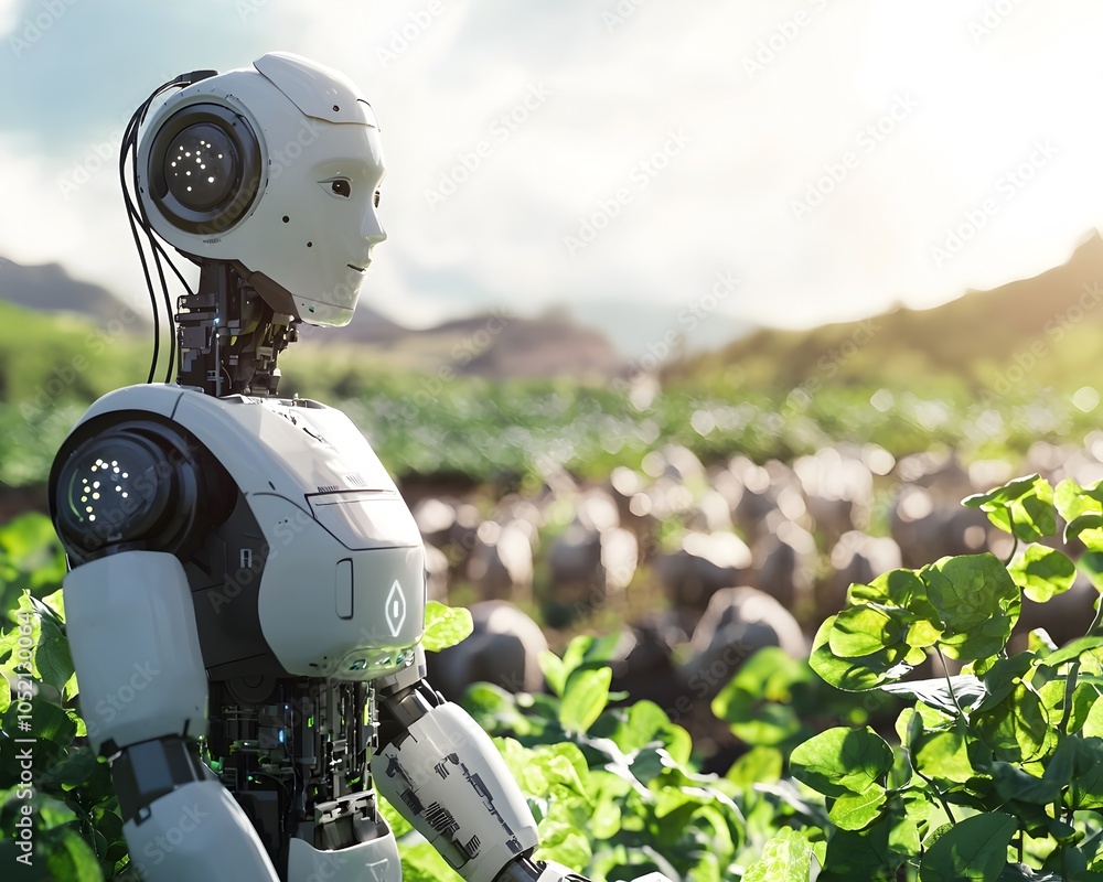 Poster robotic assistant managing smart farm with advanced sensors and ai driven decisions