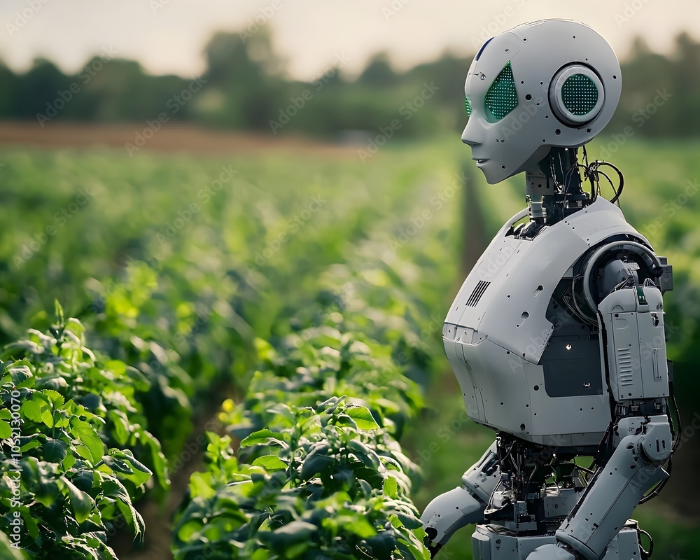 Poster robot assistant managing smart farm with advanced sensors and ai driven decisions