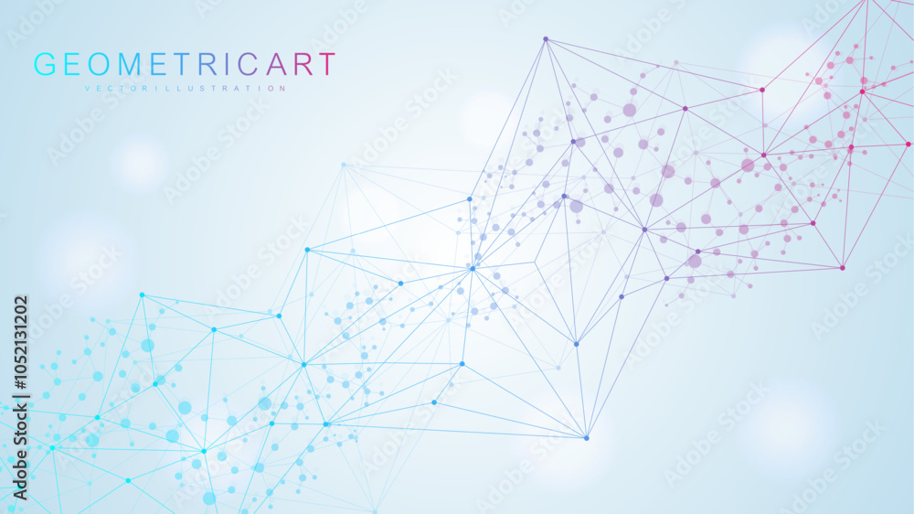 Poster global network connection website header or banner design. abstract background with connecting dots 