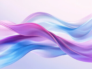 Vibrant abstract waves of blue and pink intertwine in a harmonious digital art display.