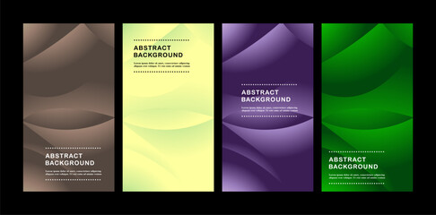 Fototapeta premium Abstract gradient background set. Gradient mesh. Blurred colorful mix. Modern design template for web covers, ad banners, posters, brochures, flyers.