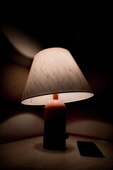table lamp on a dark
