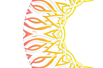 Luxurious batik flower line art pattern of indonesian culture traditional caleidoscope