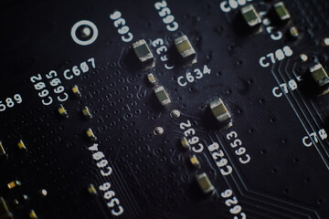 IC on the motherboard, capacitors, various devices on the motherboard