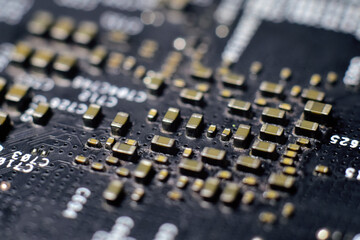 IC on the motherboard, capacitors, various devices on the motherboard