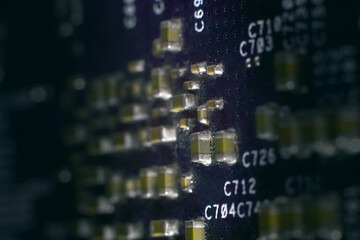 IC on the motherboard, capacitors, various devices on the motherboard