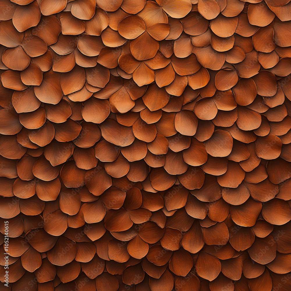 Aufkleber a textured surface composed of overlapping brown scales, creating a warm, organic appearance reminis
