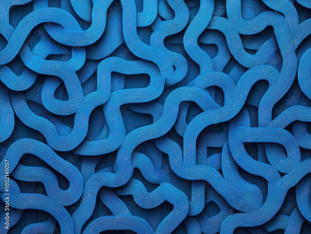 Poster a vibrant abstract background featuring intricate blue patterns that evoke a sense of movement and f