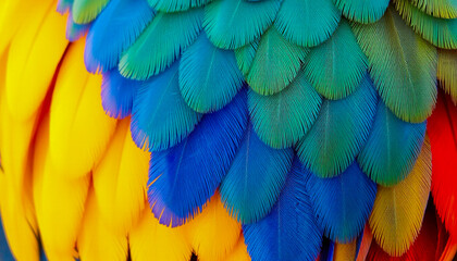 Obraz premium Vibrant close-up of feathers in a rainbow of colors