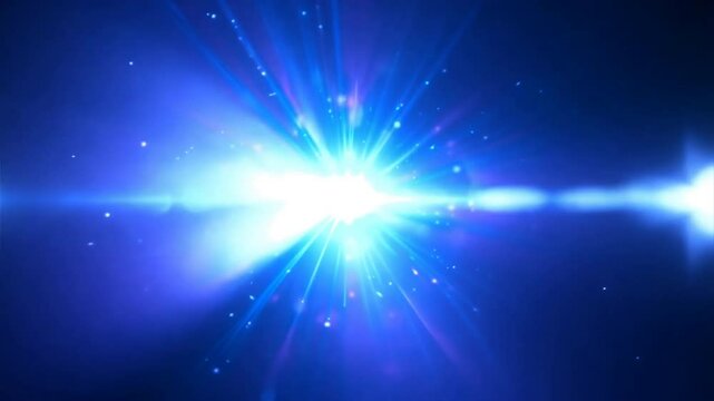Cosmic Burst: A celestial explosion of light and energy against a deep blue backdrop, reminiscent of a supernova or a star's birth. Perfect for science fiction, fantasy.