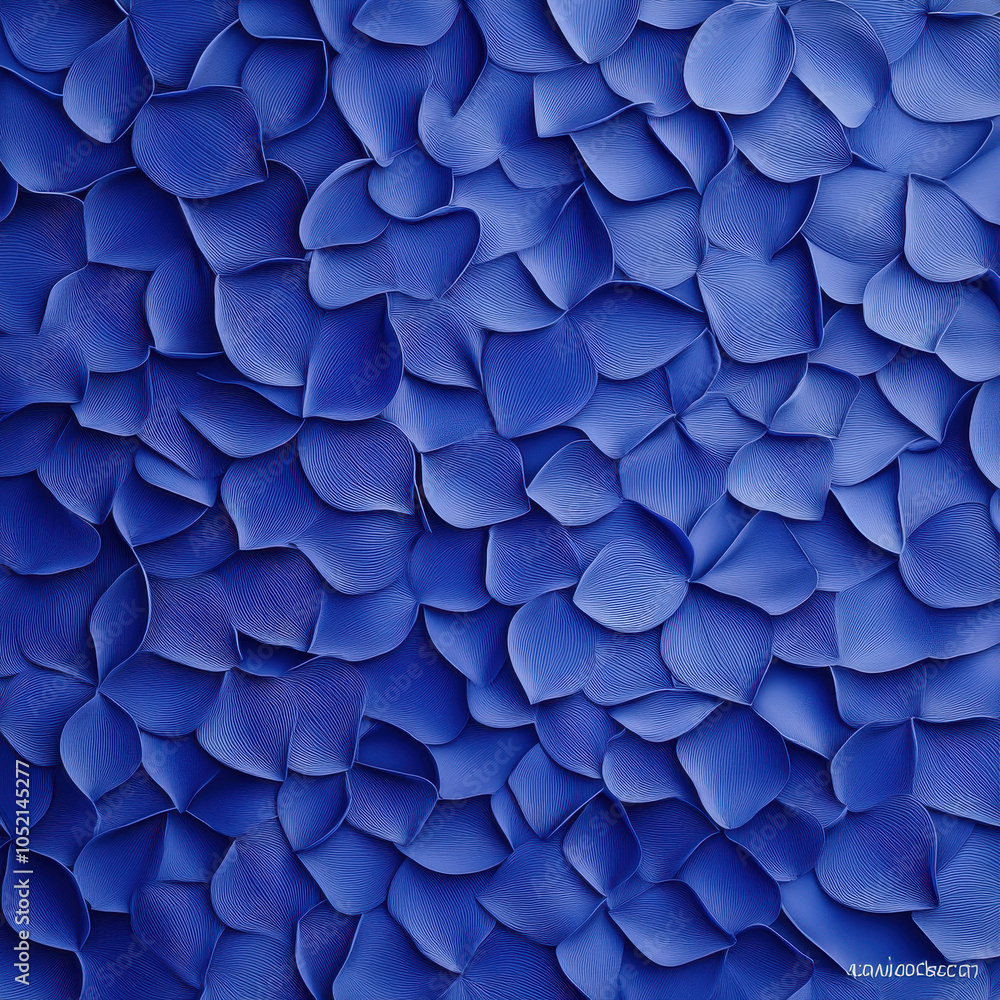 Poster a textured pattern of rich blue scales, creating a layered effect reminiscent of nature.