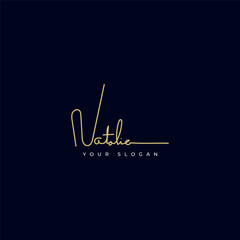 Natalie name signature logo vector design © galord