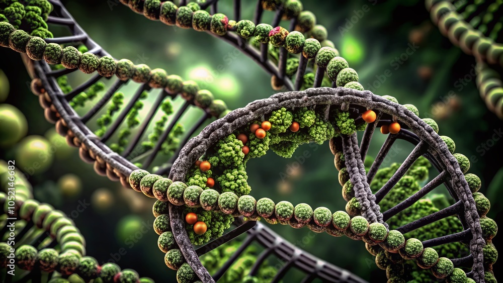 Aufkleber stunning high dynamic range visualization of dna structure with generative ai techniques for scienti