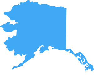 Map of Alaska highlighting the capital, Juneau