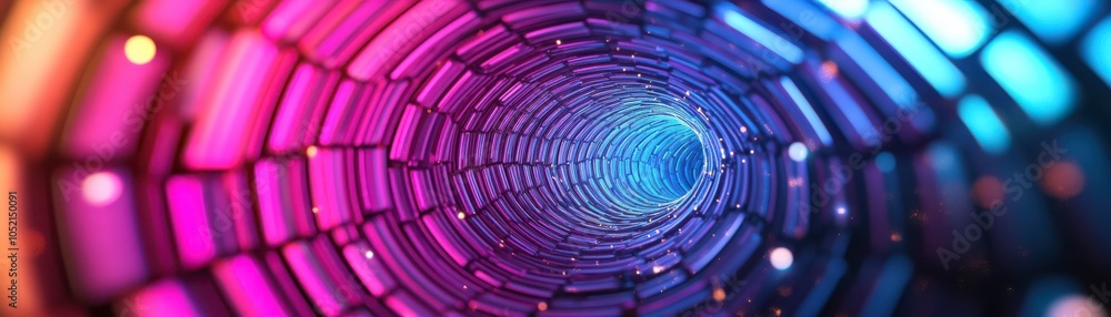 Aufkleber a vibrant tunnel of colors spiraling into the distance, creating an immersive and captivating visual