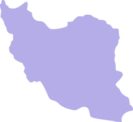 map of Iran, highlighting the capital Tehran