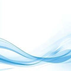 Fototapeta premium Blue wave on white