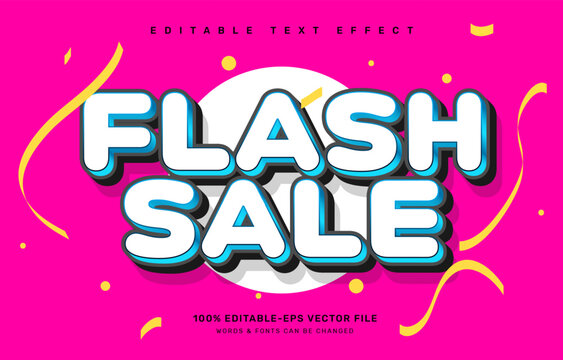 Flash sale editable text effect template