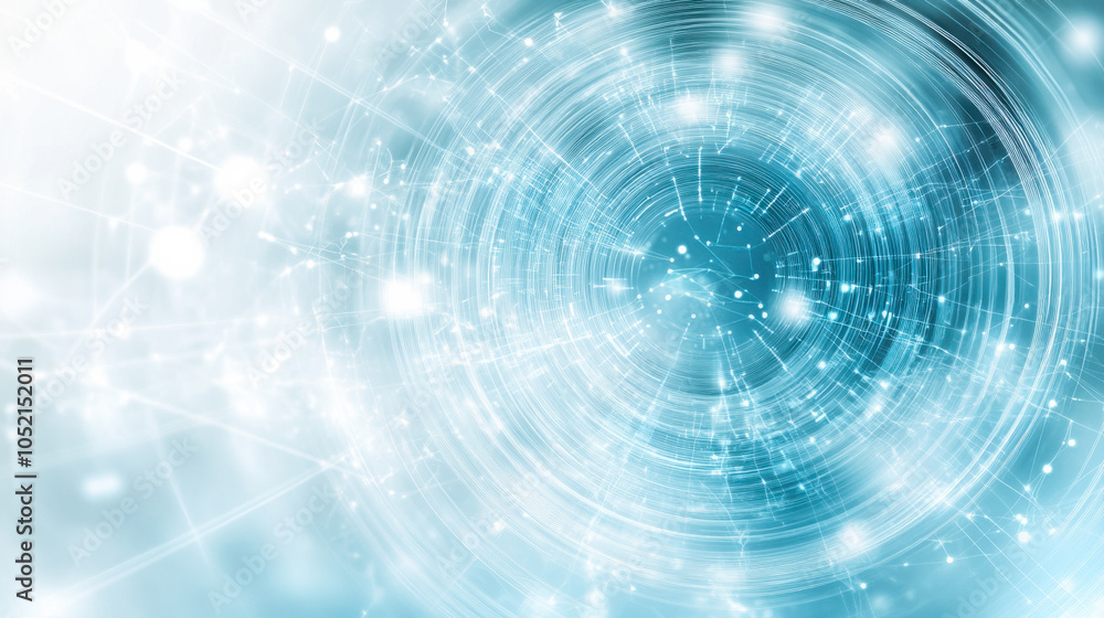 Poster abstract digital background featuring glowing circular patterns and bright details in a futuristic d