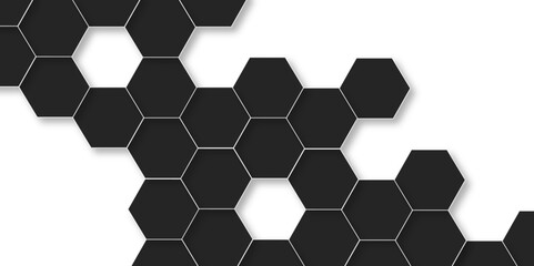 Abstract white background with hexagon and hexagonal background. Luxury white pattern with hexagons. abstract 3d hexagonal background with shadow. 3D futuristic abstract honeycomb mosaic background.