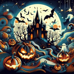 Fototapeta premium Halloween illustration