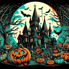 Fototapeta premium Halloween illustration