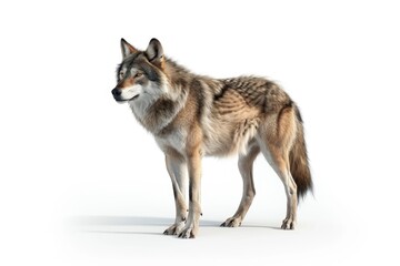 Fototapeta premium Gray Wolf Gray Wolf is isolated on a white background.