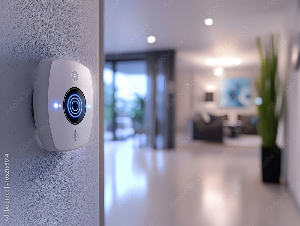 Poster connected smart home security system with integrated alarms for a safe and secure environment