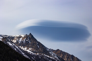 nube sulla punta Pousset, Cogne