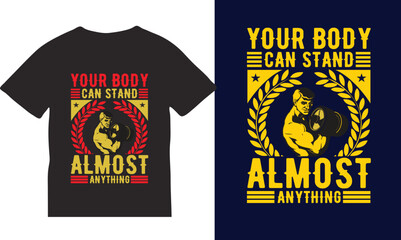 Gym Fitness T-shirt Design