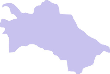 Map of Turkmenistan highlighting the capital, Ashgabat