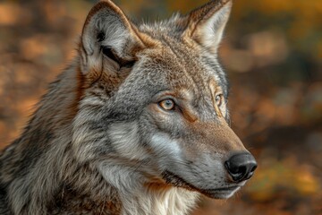 Fototapeta premium Timber Wolf Canis lupus Portrait captive animal
