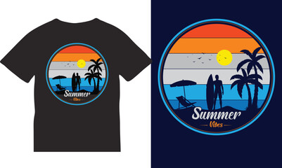 Retro Summer T-shirt Design