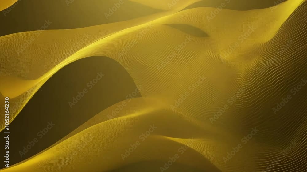 Canvas Prints golden abstract waves: a mesmerizing dance of golden light and flowing lines creates a captivating a